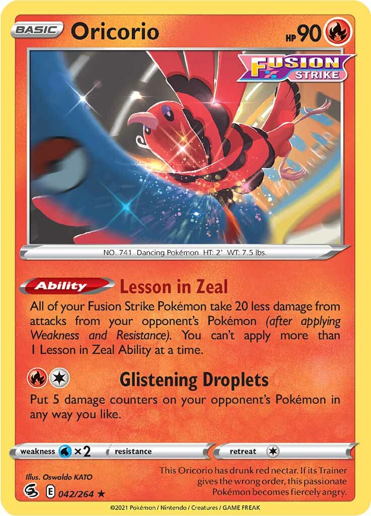 Oricorio (042/264) [Sword & Shield: Fusion Strike] | Good Games Cannington