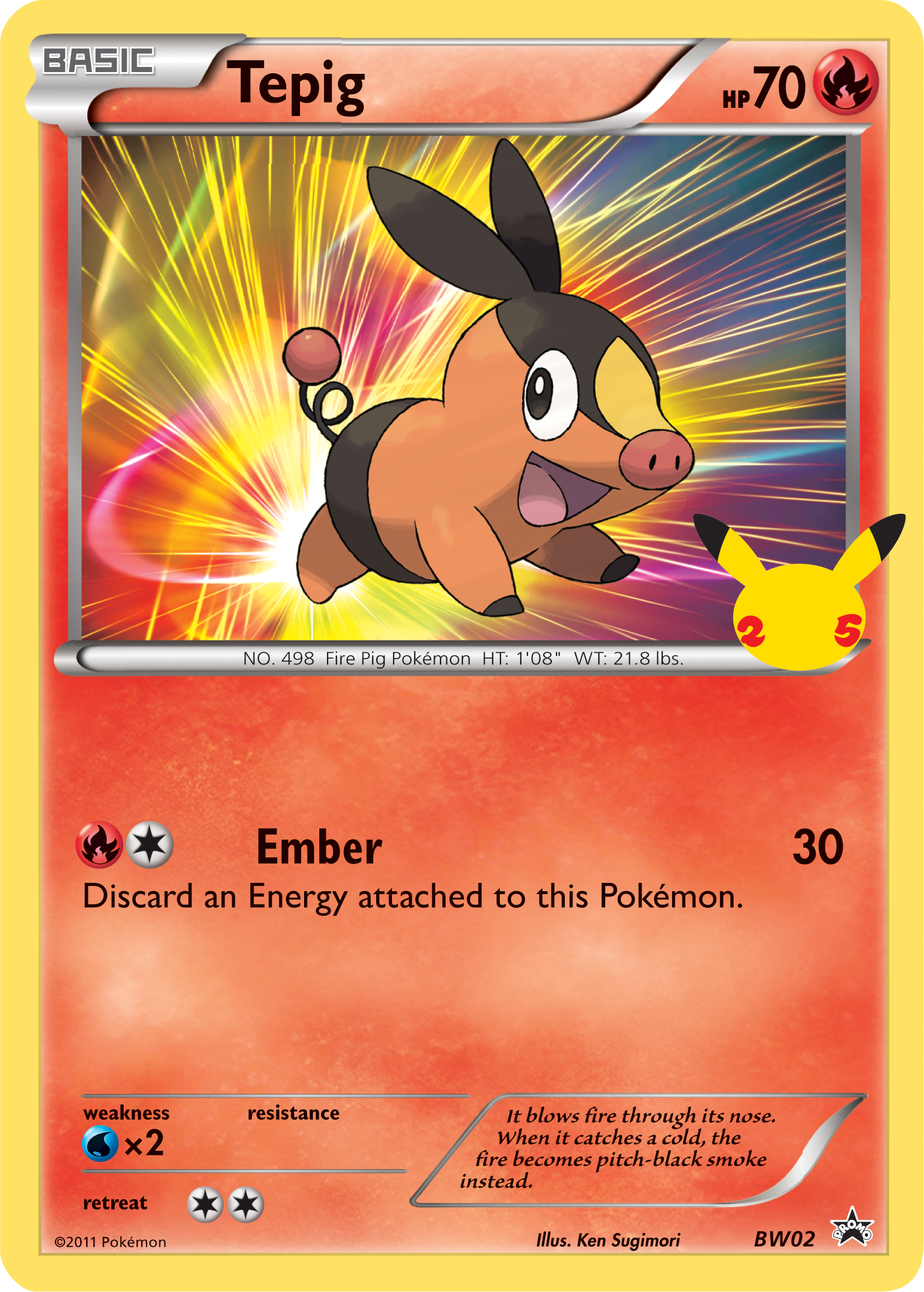 Tepig (BW02) (Jumbo Card) [First Partner Pack] | Good Games Cannington
