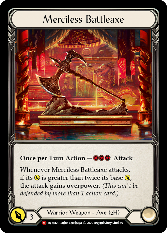 Merciless Battleaxe [DYN068] (Dynasty)  Rainbow Foil | Good Games Cannington