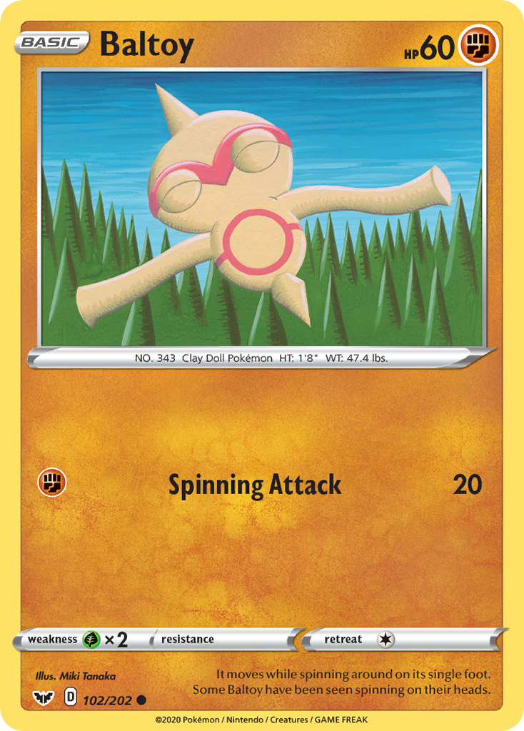 Baltoy (102/202) [Sword & Shield: Base Set] | Good Games Cannington