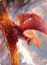 Goldspan Dragon Art Card [Kaldheim Art Series] | Good Games Cannington