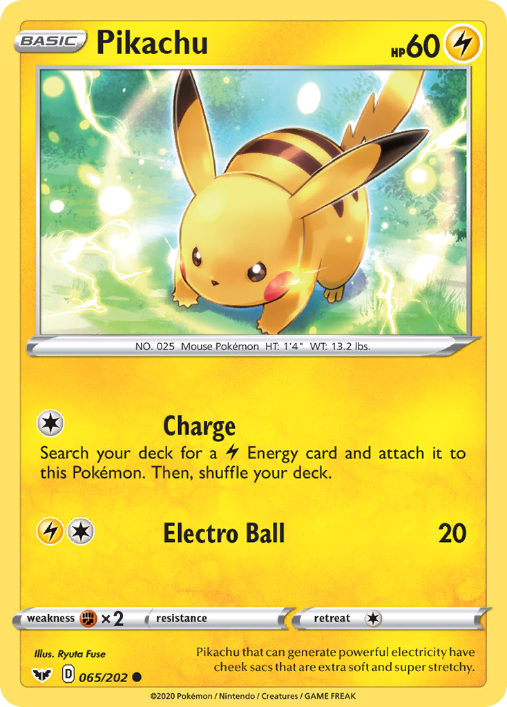 Pikachu (065/202) [Sword & Shield: Base Set] | Good Games Cannington