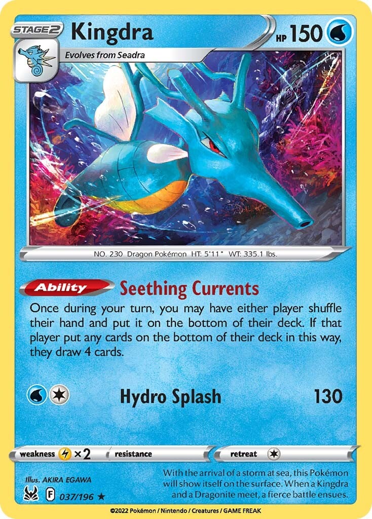 Kingdra (037/196) (Theme Deck Exclusive) [Sword & Shield: Lost Origin] | Good Games Cannington
