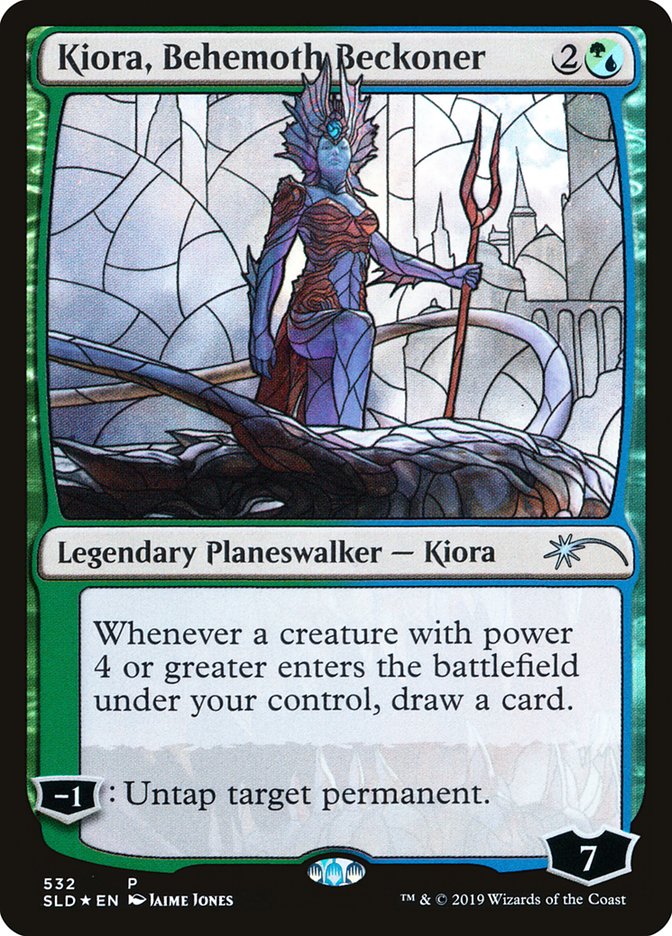 Kiora, Behemoth Beckoner (Stained Glass) [Secret Lair Drop Promos] | Good Games Cannington