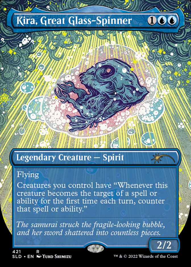 Kira, Great Glass-Spinner (Borderless) [Secret Lair Drop Series] | Good Games Cannington