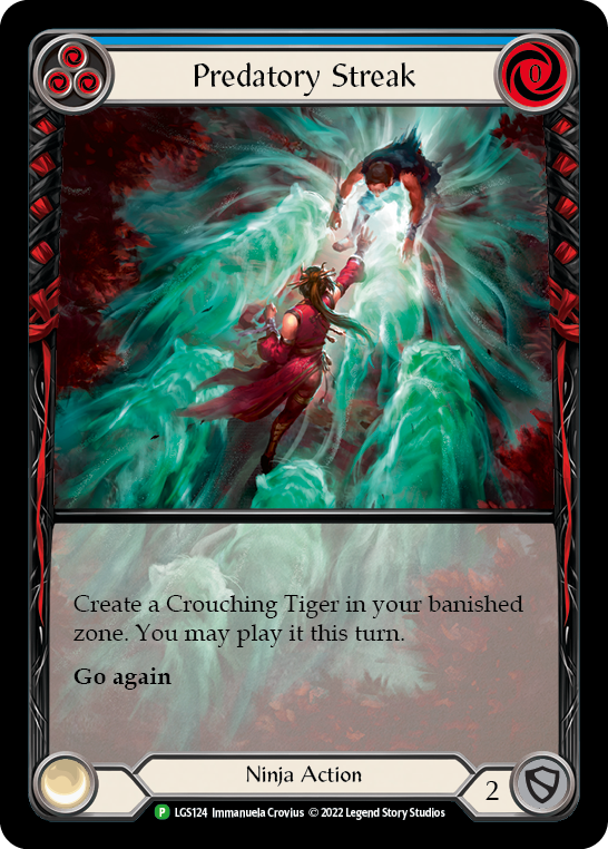 Predatory Streak (Blue) [LGS124] (Promo)  Rainbow Foil | Good Games Cannington