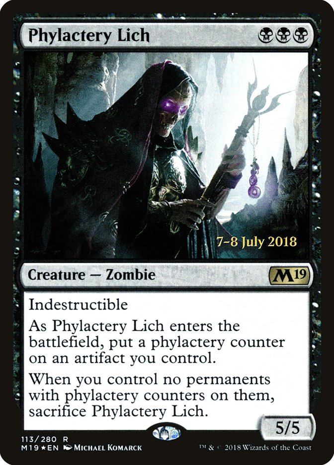 Phylactery Lich [Core Set 2019 Prerelease Promos] | Good Games Cannington