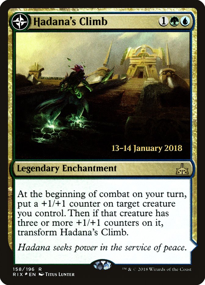 Hadana's Climb // Winged Temple of Orazca [Rivals of Ixalan Prerelease Promos] | Good Games Cannington