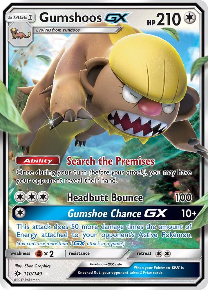Gumshoos GX (SM Base Set)  - Holofoil | Good Games Cannington