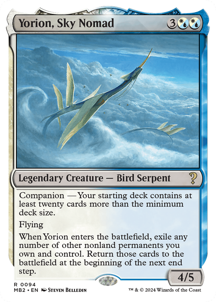 Yorion, Sky Nomad (White Border) [Mystery Booster 2] | Good Games Cannington