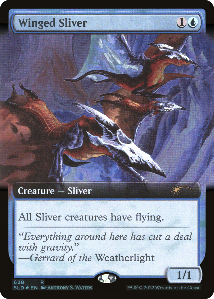 Winged Sliver (Extended Art) [Secret Lair Drop Promos] | Good Games Cannington