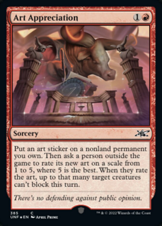 Art Appreciation (Galaxy Foil) [Unfinity] | Good Games Cannington
