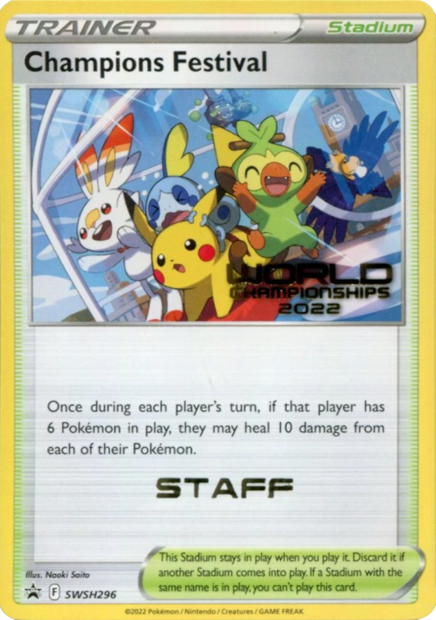 Champions Festival (SWSH296) (Staff) [Sword & Shield: Black Star Promos] | Good Games Cannington