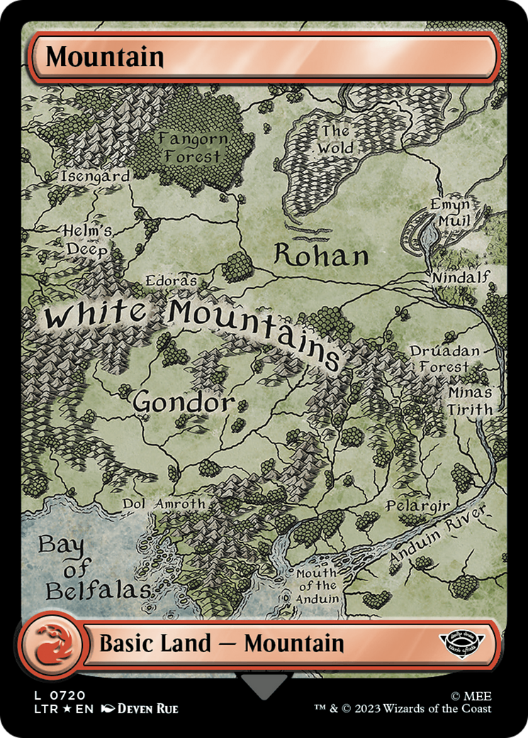 Mountain (720) (Surge Foil) [The Lord of the Rings: Tales of Middle-Earth] | Good Games Cannington