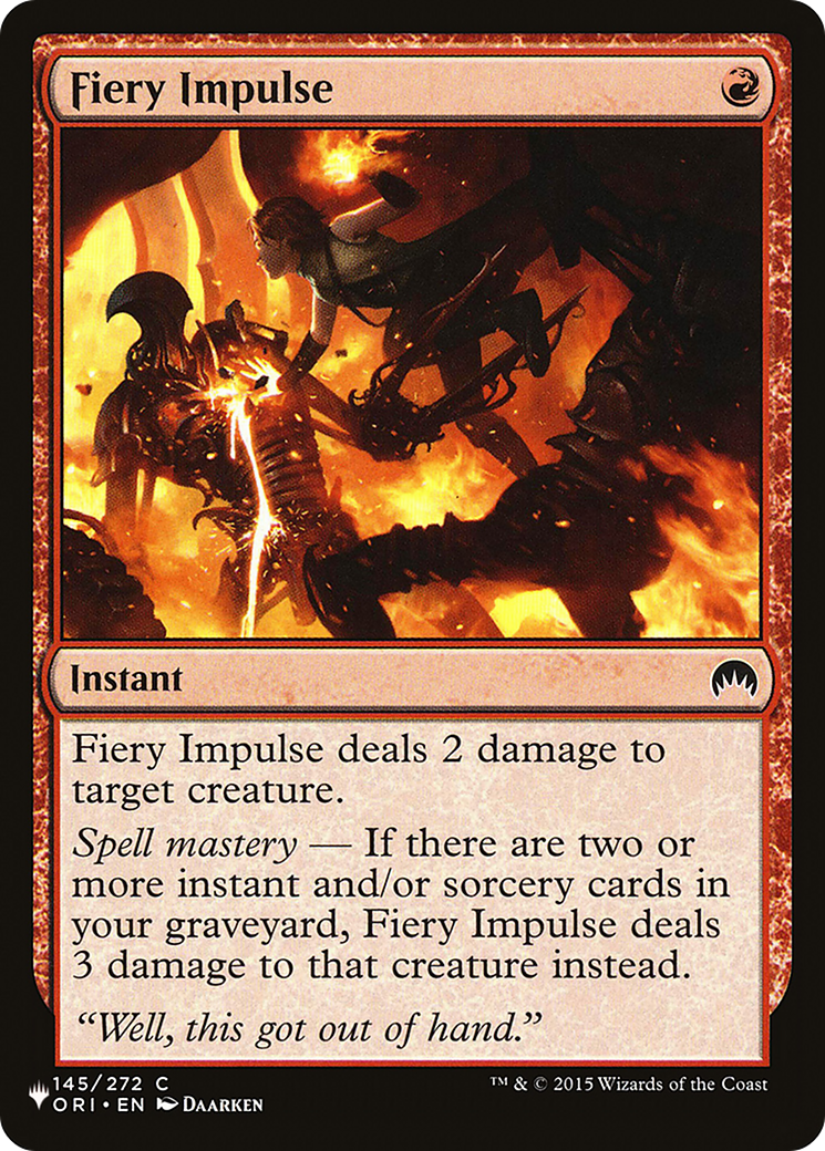 Fiery Impulse [The List] | Good Games Cannington