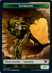 Saproling // Spirit (002) Double-Sided Token [Kamigawa: Neon Dynasty Commander Tokens] | Good Games Cannington