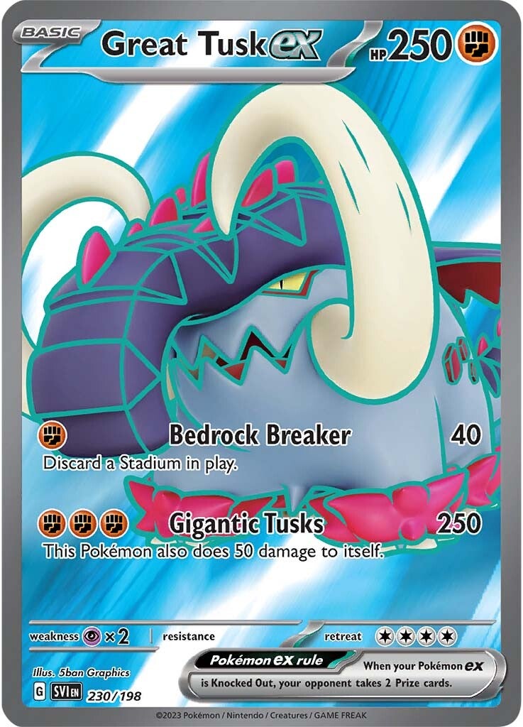 Great Tusk ex (230/198) [Scarlet & Violet: Base Set] | Good Games Cannington