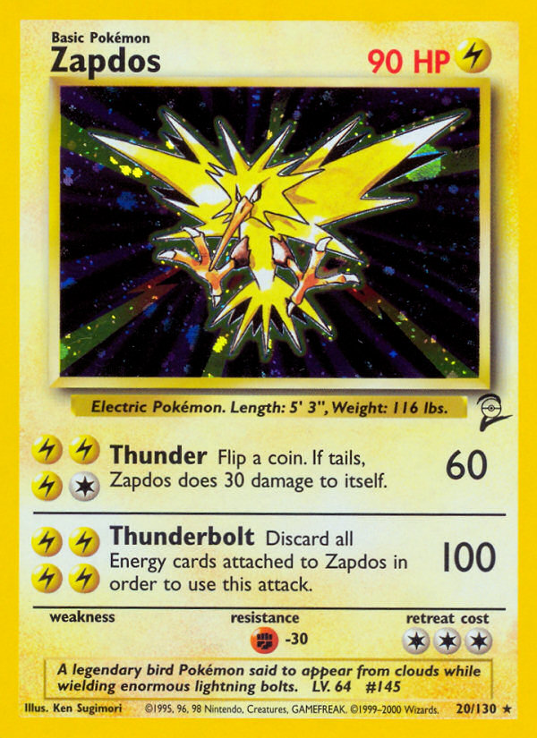 Zapdos (20/130) [Base Set 2] | Good Games Cannington