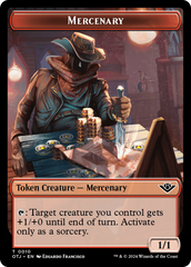 Mercenary // Varmint Double-Sided Token [Outlaws of Thunder Junction Tokens] | Good Games Cannington
