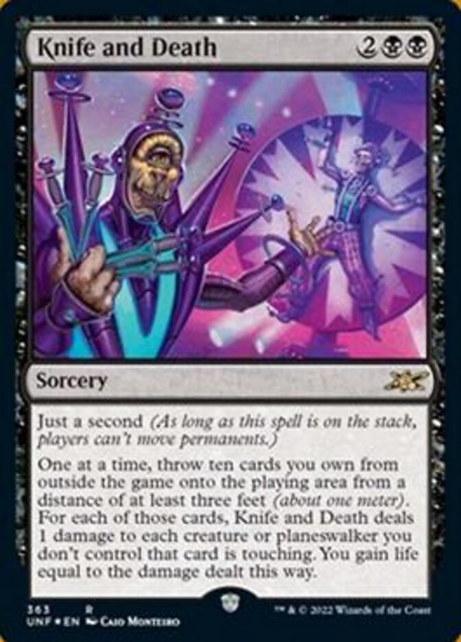 Knife and Death (Galaxy Foil) [Unfinity] | Good Games Cannington
