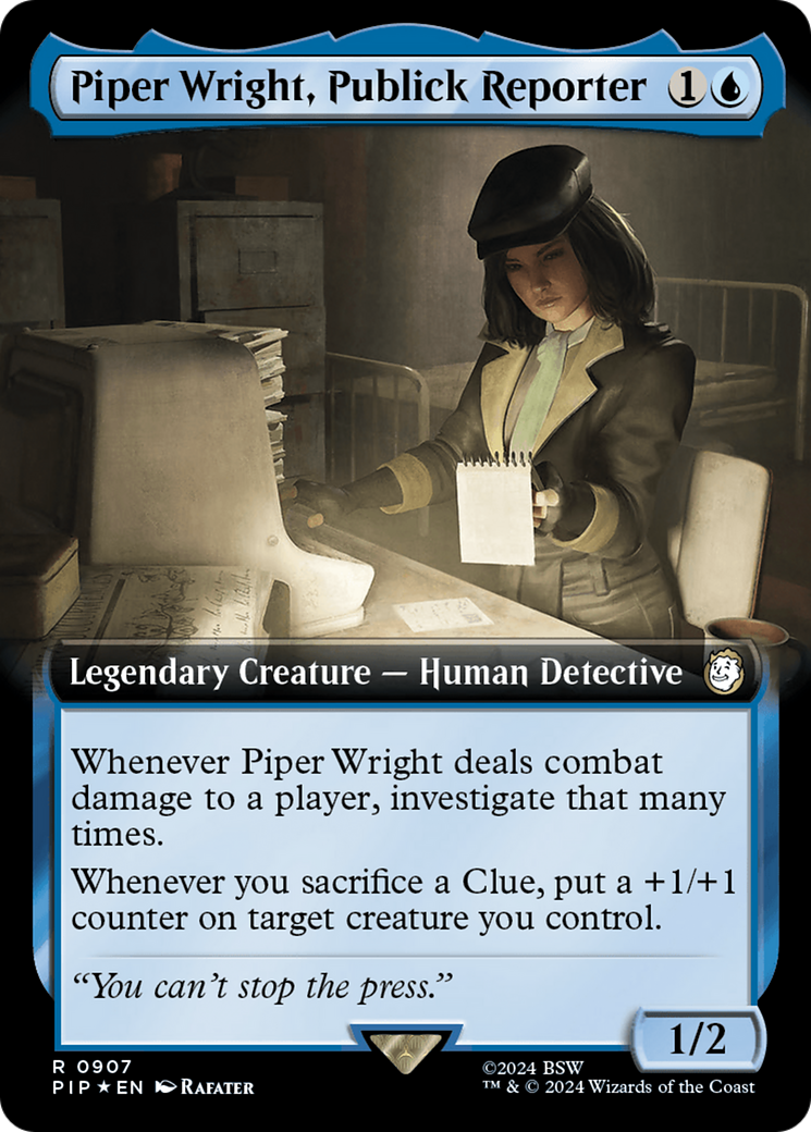 Piper Wright, Publick Reporter (Extended Art) (Surge Foil) [Fallout] | Good Games Cannington