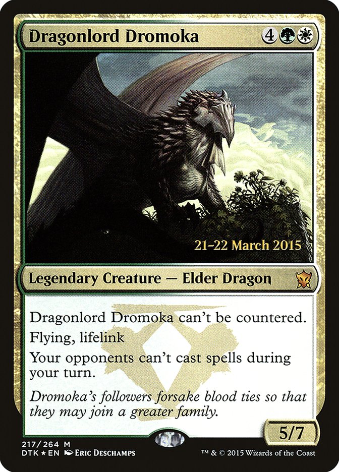 Dragonlord Dromoka [Dragons of Tarkir Prerelease Promos] | Good Games Cannington