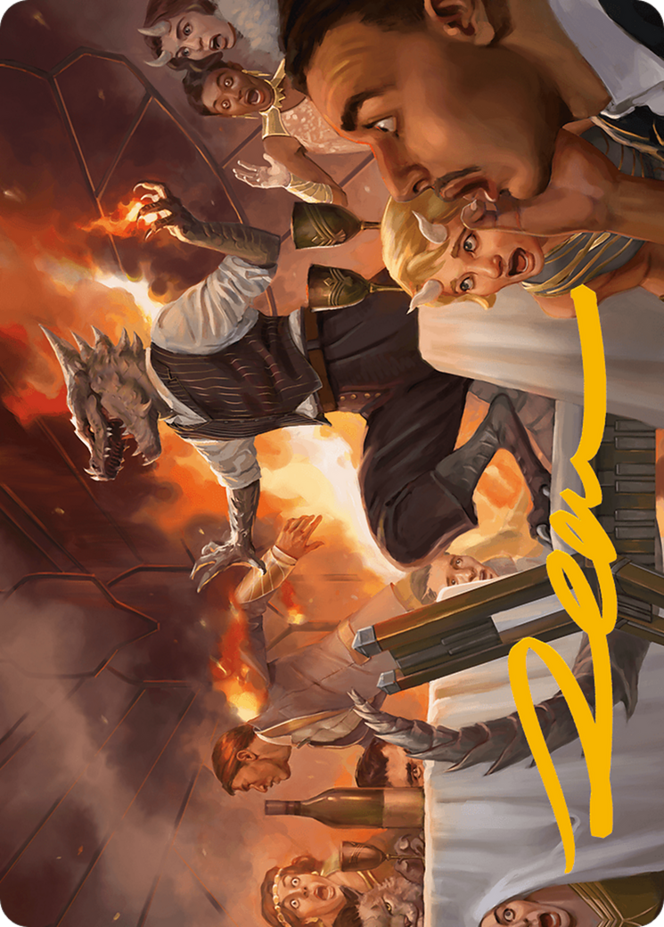 Party Thrasher Art Card (Gold-Stamped Signature) [Modern Horizons 3 Art Series] | Good Games Cannington