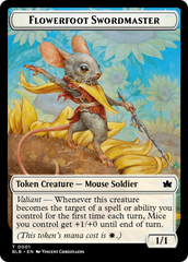 Rabbit // Flowerfoot Swordmaster Double-Sided Token [Bloomburrow Tokens] | Good Games Cannington