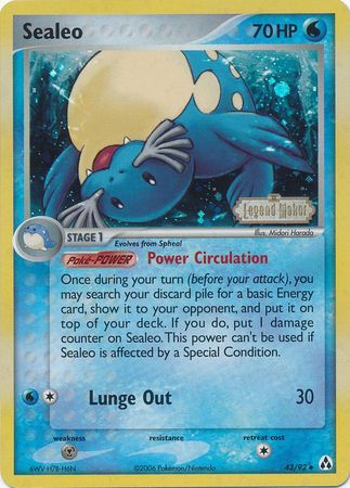 Sealeo (43/92) (Stamped) [EX: Legend Maker] | Good Games Cannington