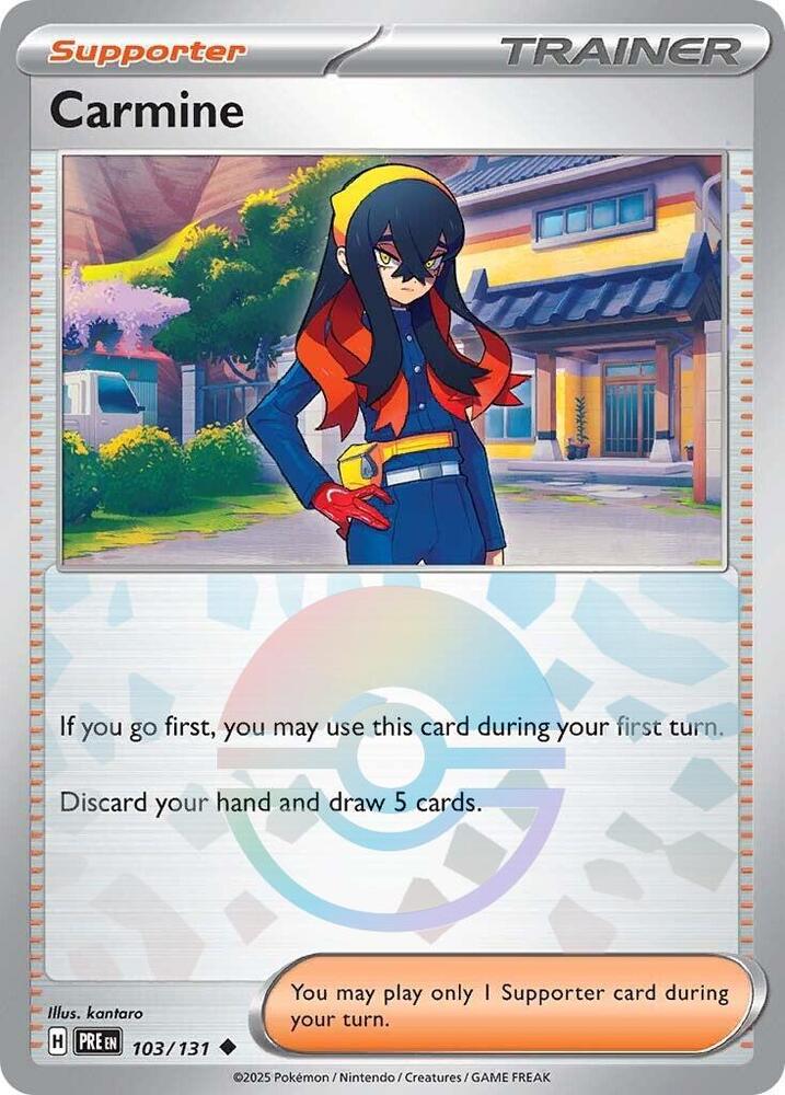 Carmine 103/131 (SV: Prismatic Evolutions)  - Poke Ball Holofoil | Good Games Cannington