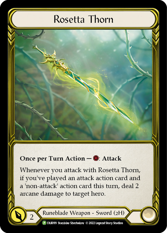 Rosetta Thorn (Golden) [FAB099] (Promo)  Cold Foil | Good Games Cannington