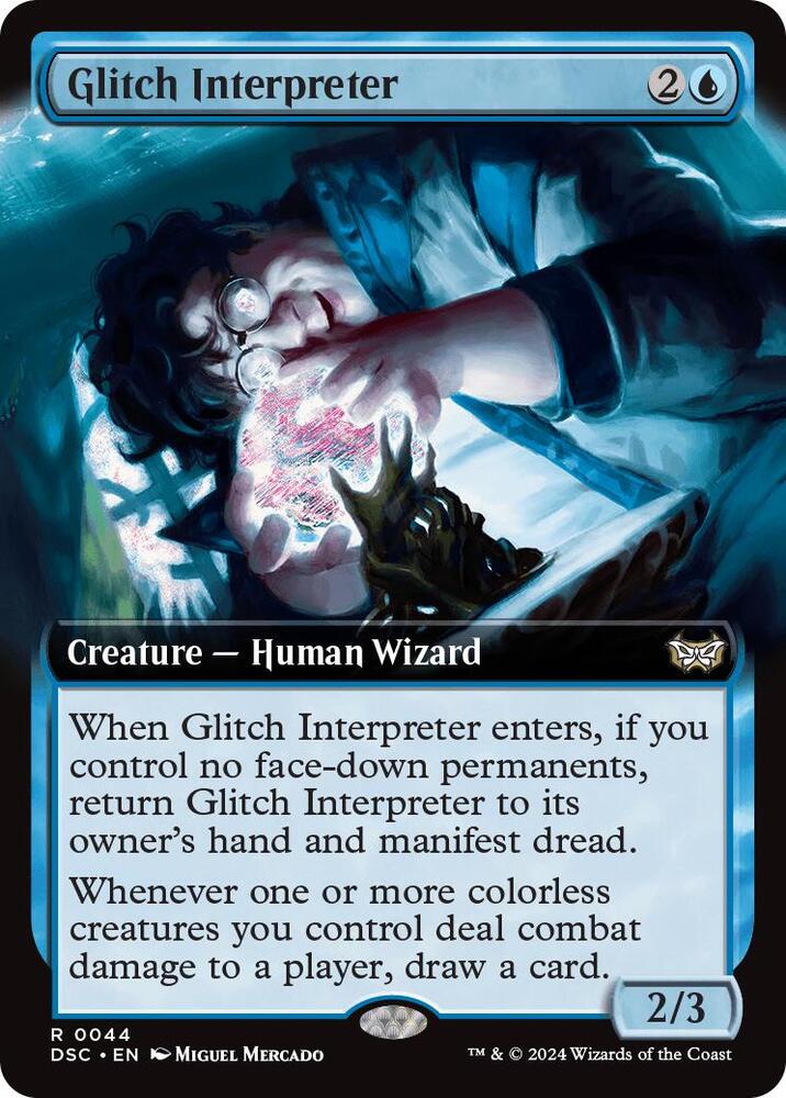 Glitch Interpreter Extended Art 44 (Commander: Duskmourn: House of Horror)  | Good Games Cannington