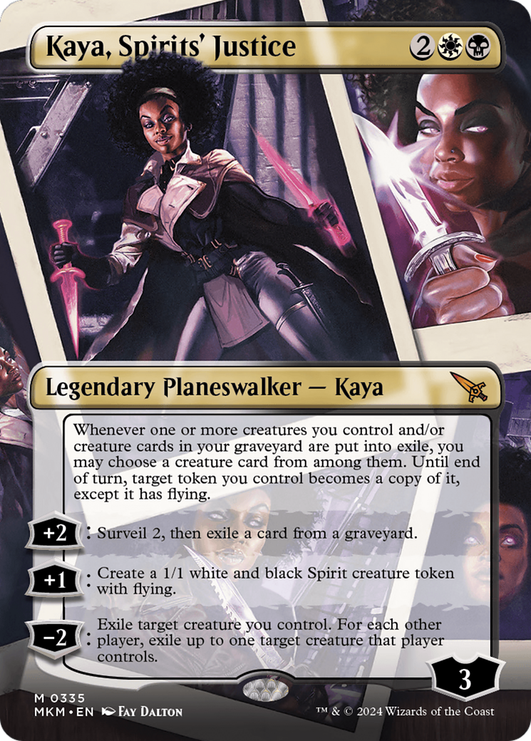 Kaya, Spirits' Justice (Borderless) [Murders at Karlov Manor] | Good Games Cannington