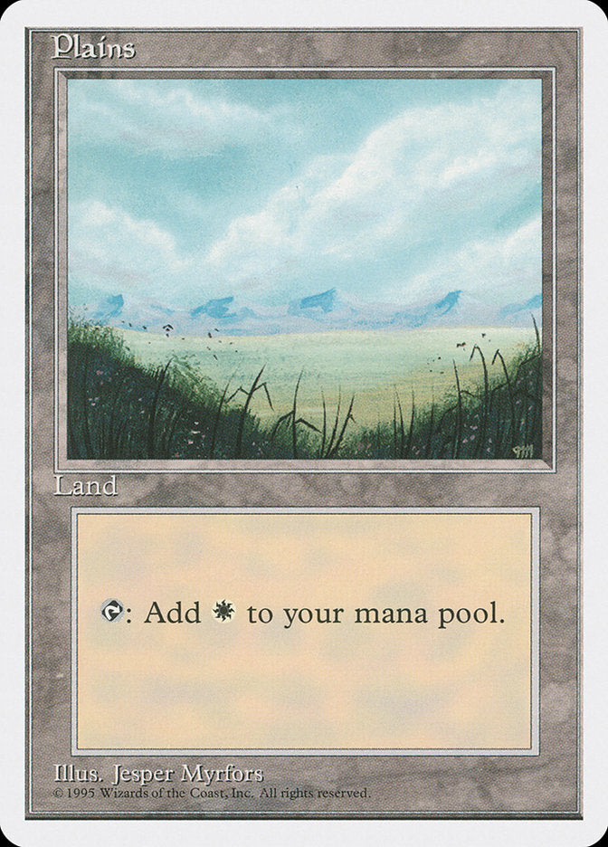 Plains (No Trees / Signature on Right) [Fourth Edition] | Good Games Cannington