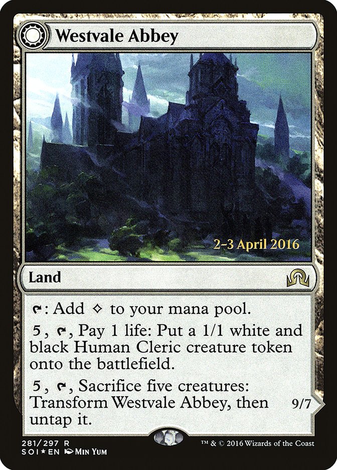 Westvale Abbey // Ormendahl, Profane Prince [Shadows over Innistrad Prerelease Promos] | Good Games Cannington