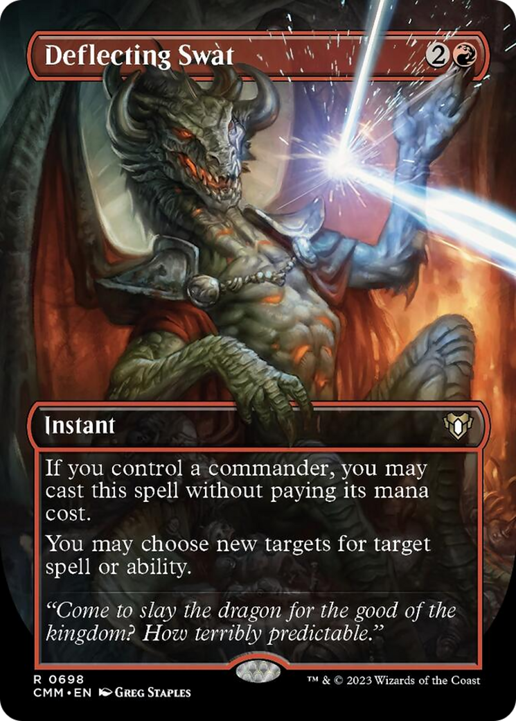 Deflecting Swat (Borderless Alternate Art) [Commander Masters] | Good Games Cannington