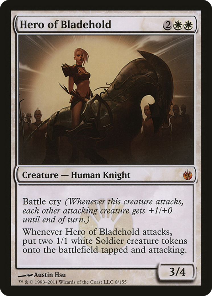 Hero of Bladehold (Mirrodin Besieged) (Oversized) [Oversize Cards] | Good Games Cannington