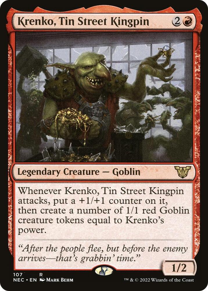 Krenko, Tin Street Kingpin 107/38 (Commander: Kamigawa: Neon Dynasty)  | Good Games Cannington