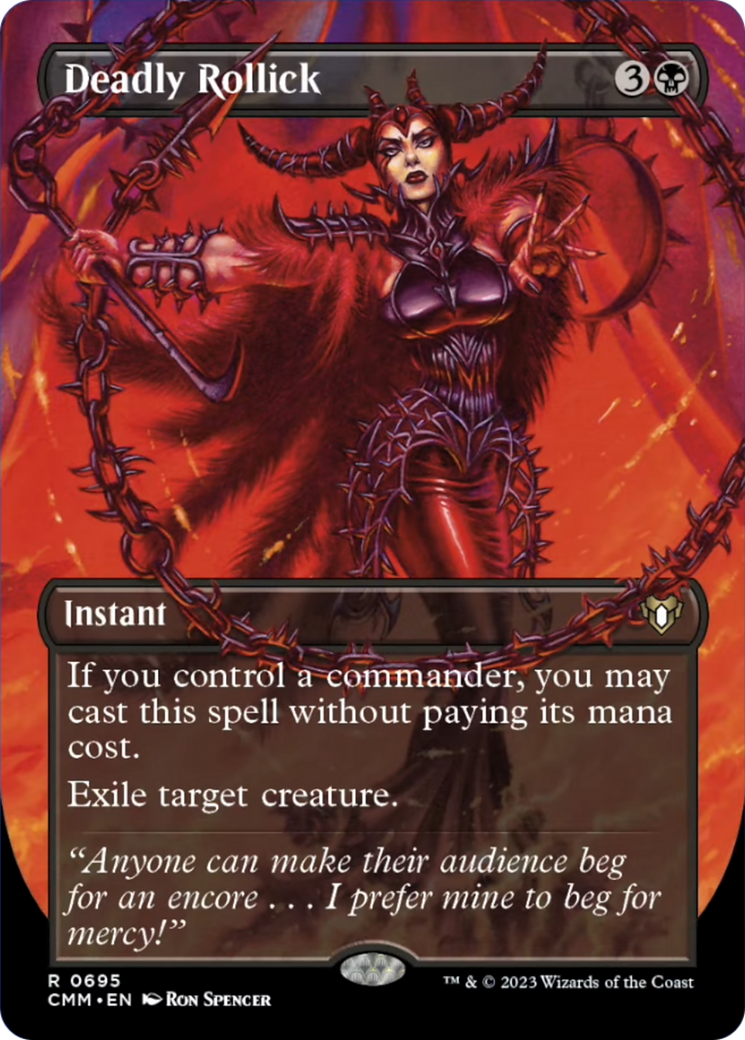 Deadly Rollick (Borderless Alternate Art) [Commander Masters] | Good Games Cannington