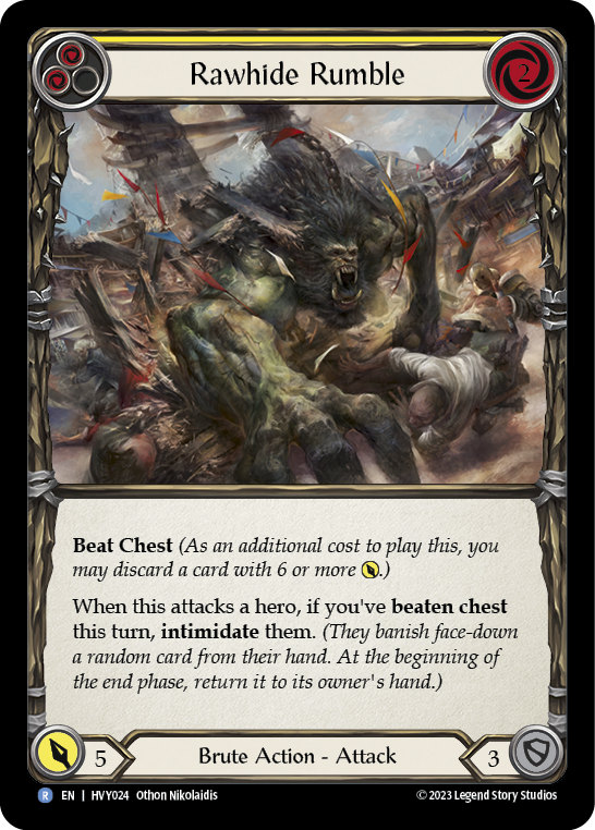 Rawhide Rumble (Yellow) [HVY024] (Heavy Hitters)  Rainbow Foil | Good Games Cannington