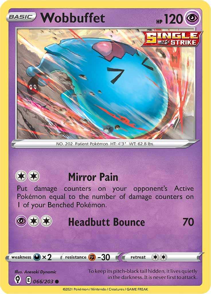 Wobbuffet (066/203) [Sword & Shield: Evolving Skies] | Good Games Cannington