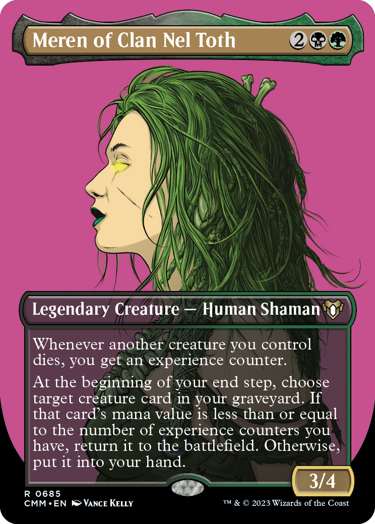 Meren of Clan Nel Toth (Borderless Profile) [Commander Masters] | Good Games Cannington