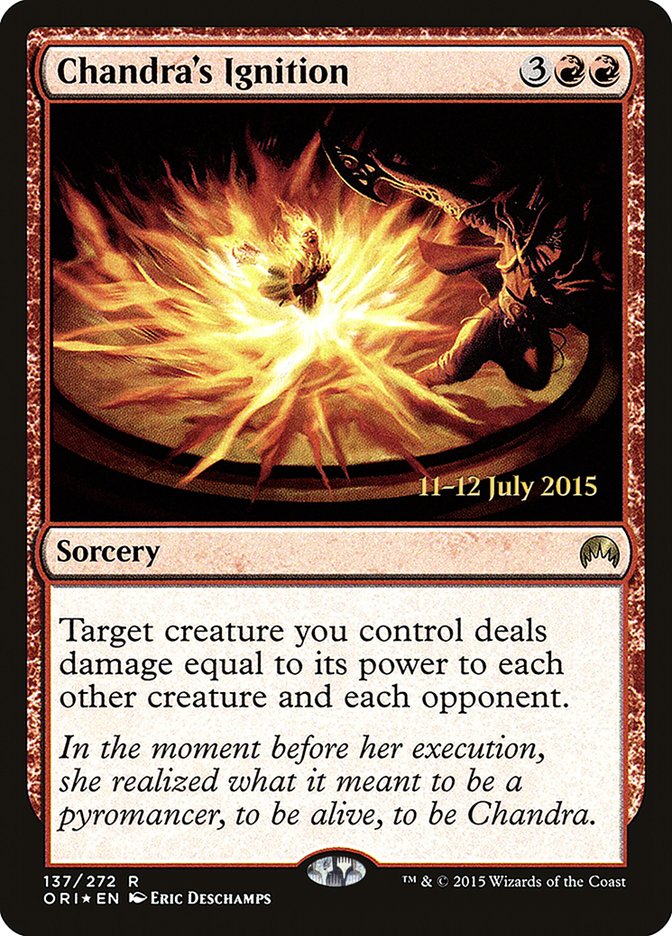 Chandra's Ignition [Magic Origins Prerelease Promos] | Good Games Cannington