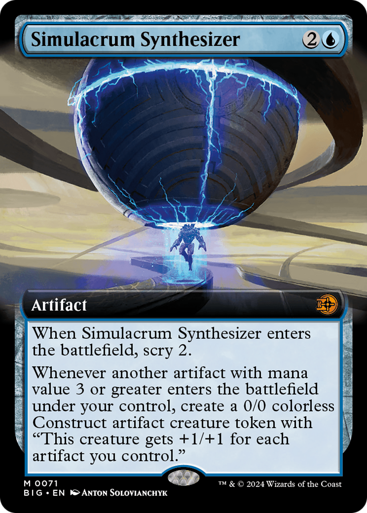 Simulacrum Synthesizer (Extended Art) [Outlaws of Thunder Junction: The Big Score] | Good Games Cannington