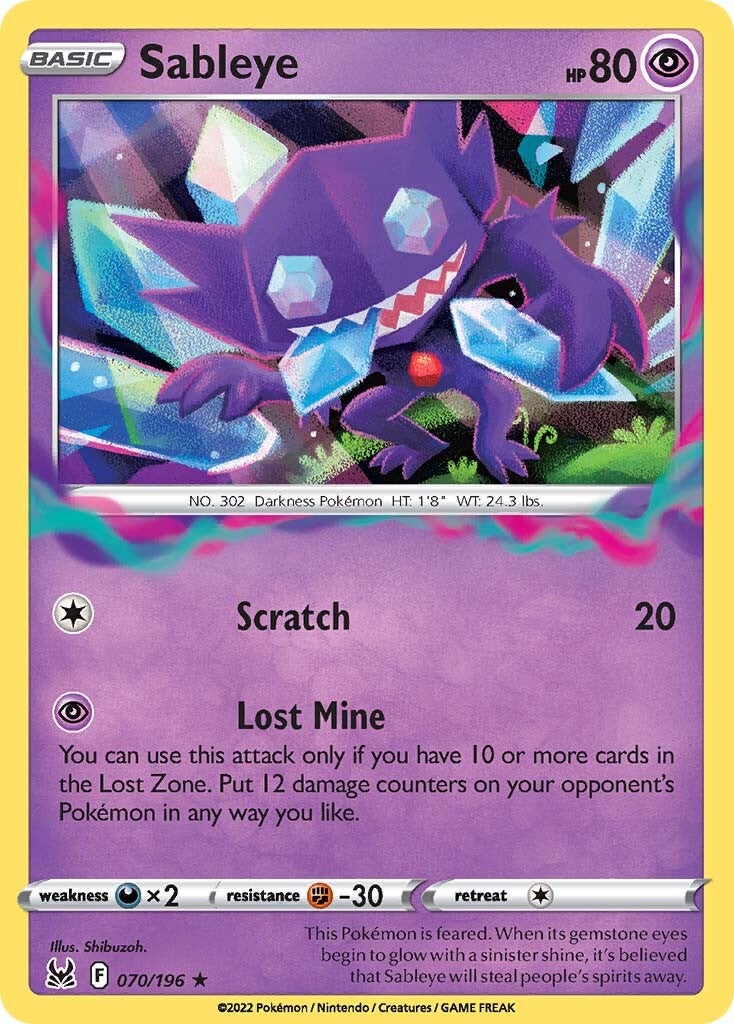 Sableye (070/196) [Sword & Shield: Lost Origin] | Good Games Cannington