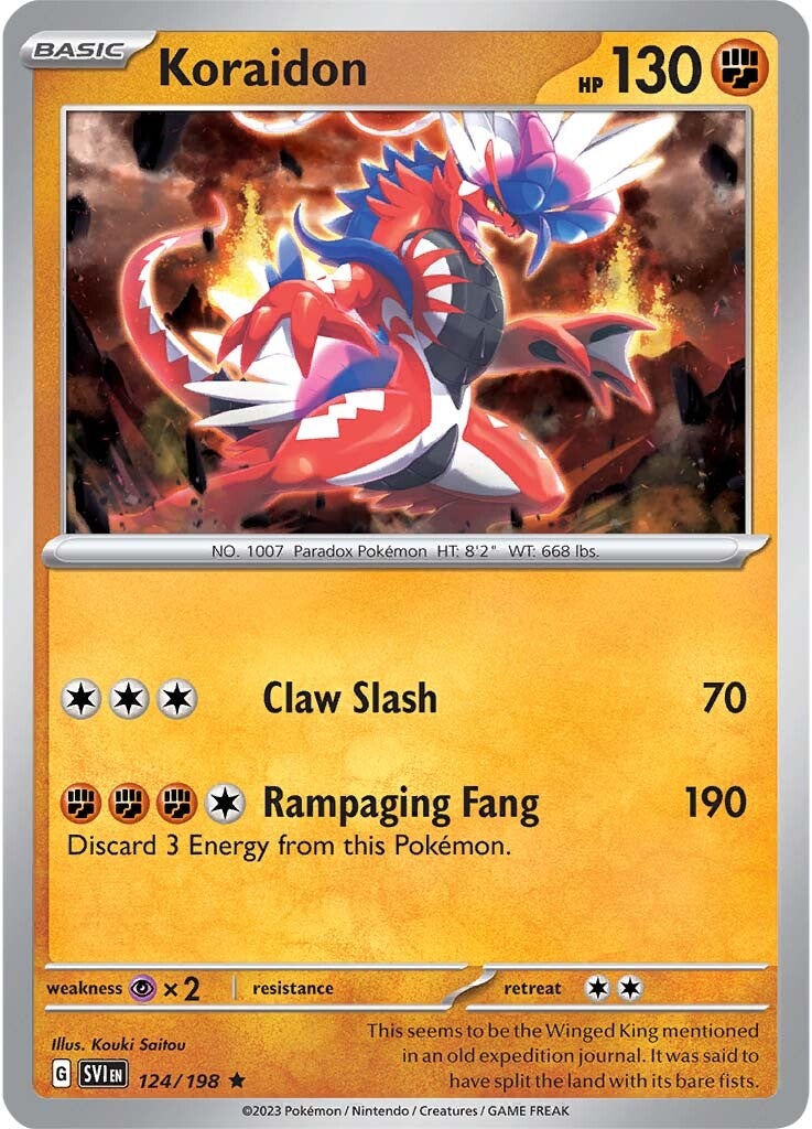 Koraidon (124/198) [Scarlet & Violet: Base Set] | Good Games Cannington