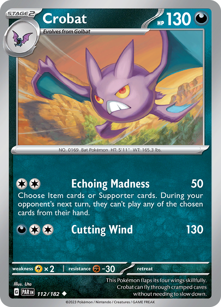 Crobat (112/182) [Scarlet & Violet: Paradox Rift] | Good Games Cannington