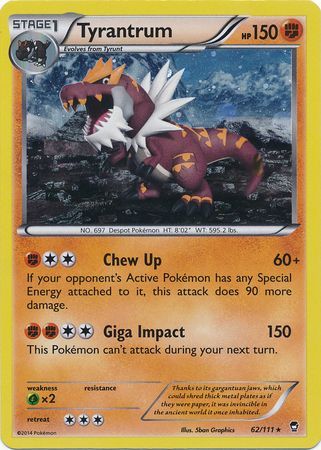 Tyrantrum (62/111) (Cosmos Holo) [XY: Furious Fists] | Good Games Cannington