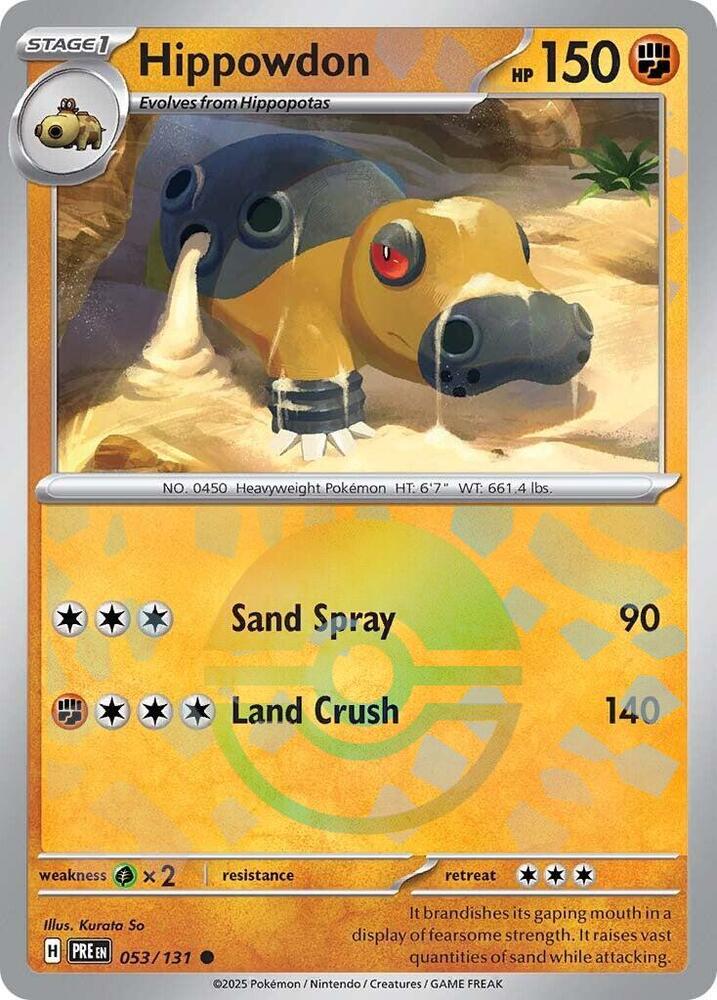 Hippowdon (053/131) (Poke Ball Pattern) [Scarlet & Violet: Prismatic Evolutions] | Good Games Cannington