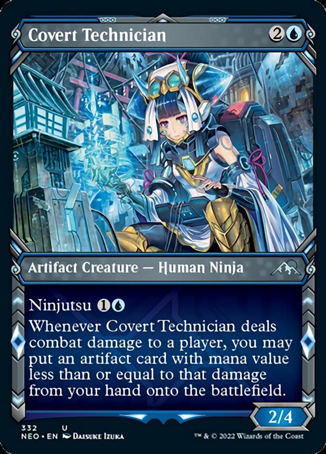 Covert Technician (Showcase Ninja) [Kamigawa: Neon Dynasty] | Good Games Cannington